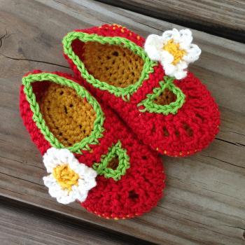 Red Baby Mary Jane Booties